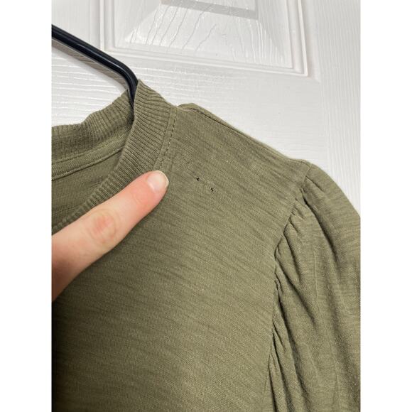 National LTD Loren Puff-Sleeve Tee Long Sleeve Pima Cotton Shirt Size Medium - Picture 5 of 9